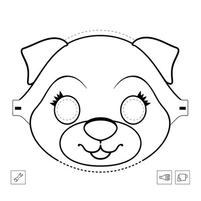 Maska psa — szablon do druku