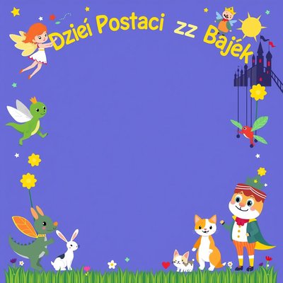 Plakat klasowy — Dzień Postaci z Bajek
