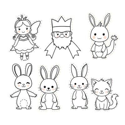 Szablony pacynek — arkusz do druku