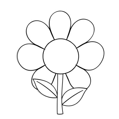 Szablon papierowego kwiata