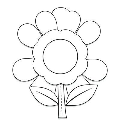 Szablon papierowego kwiata