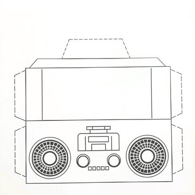 Szablon mini radia do druku