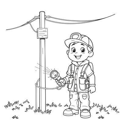 Kolorowanka: Mały Energetyk