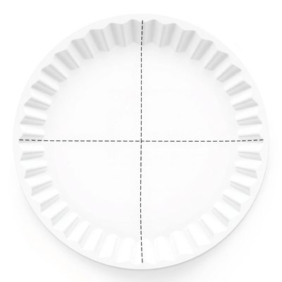Szablon papierowego talerzyka do wycięcia