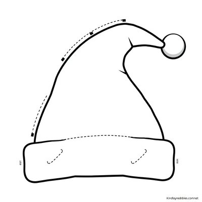 Szablon czapeczki mikołajowej
