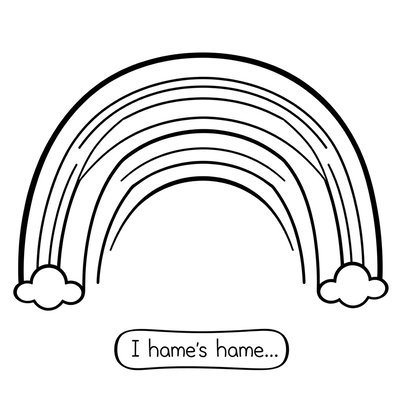 Kolorowanka – Tęcza z grubymi pasami