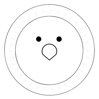 Szablon talerzyka — okrąg do ozdabiania