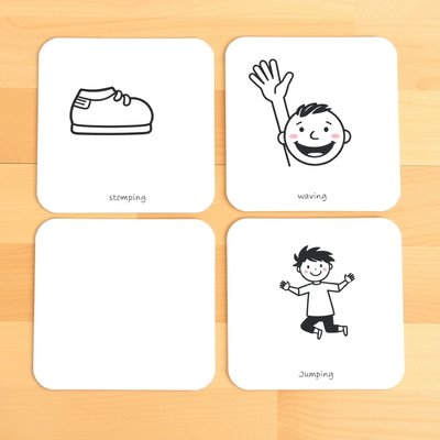 Karty obrazkowe do zabawy na podłodze (strony przewracamy)