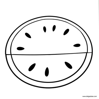 Szablon plasterka arbuza do wycięcia