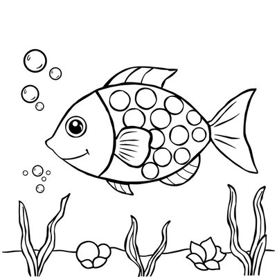 Arkusz do kolorowania: rybka