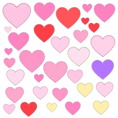 Szablon: papierowe serduszka do wycięcia