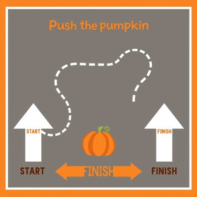 Szablon strzałek i trasy — przesuwanie dyni