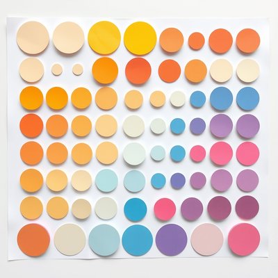 Arkusz gotowych kółek — różne rozmiary