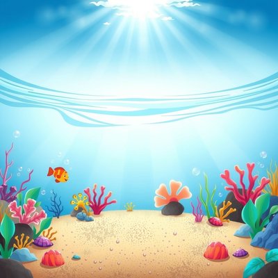 Tło scenografii: Podwodny krajobraz