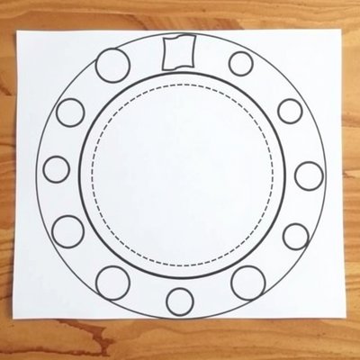 Szablon: okrąg pizzy do wycięcia (A4)