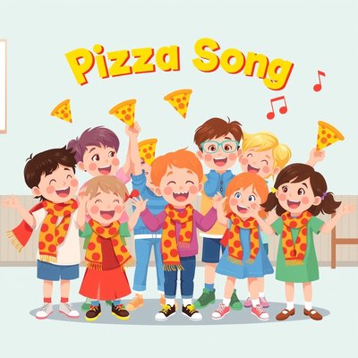 Piosenka o pizzy — śpiew z chustkami