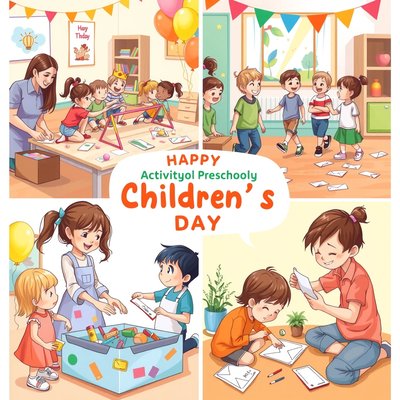 Zdjęcie/ilustracja promocyjna: Dzieci bawiące się w stacjach