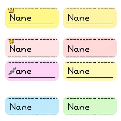 Naklejki/etykiety z imionami (do druku)