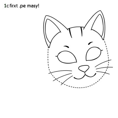Maska kota — szablon do wycięcia