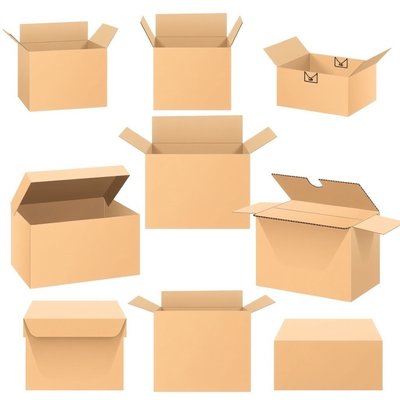 Pudełka kartonowe — ilustracja rekwizytów