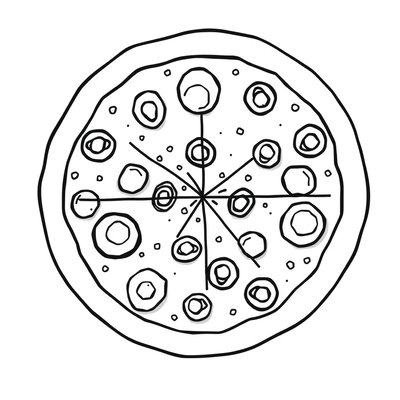 Kolorowanka: pizza do kolorowania
