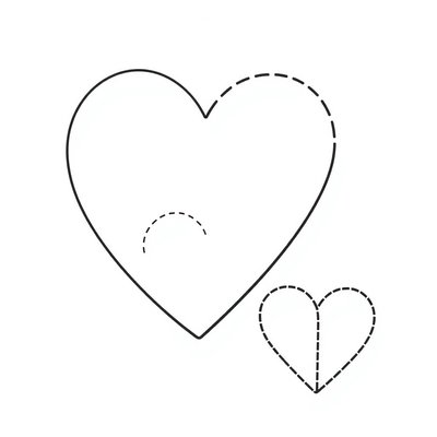 Szablon papierowego serduszka