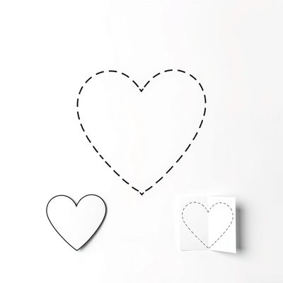 Szablon papierowego serduszka