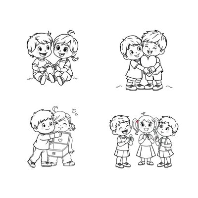 Kolorowanka: Uśmiechowe scenki