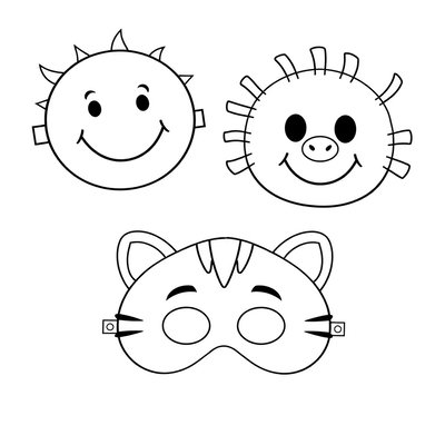 Szablony masek uśmiechu