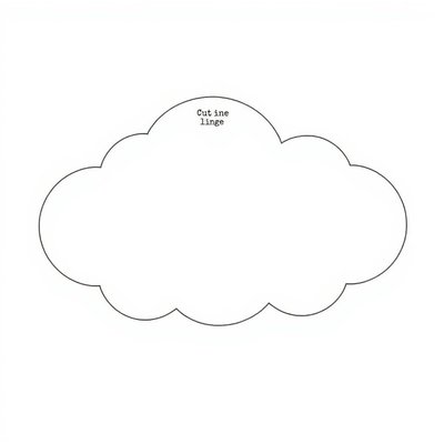 Kartka w kształcie chmurki — szablon do wycięcia