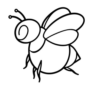 Kontur pszczółki — duży szablon do druku