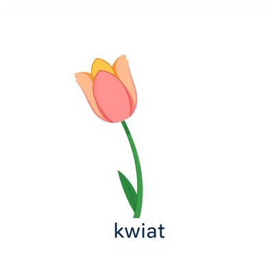 Karta: kwiatek (flashcard)
