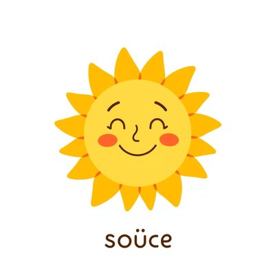 Karta: słońce (flashcard)