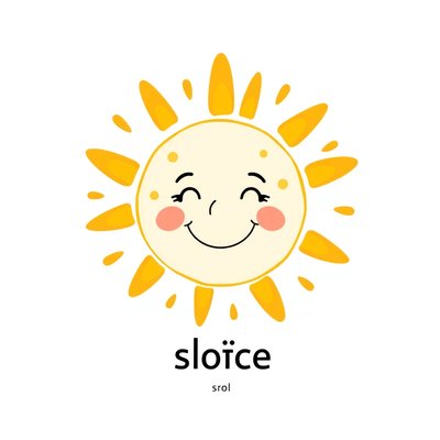 Karta: słońce (flashcard)