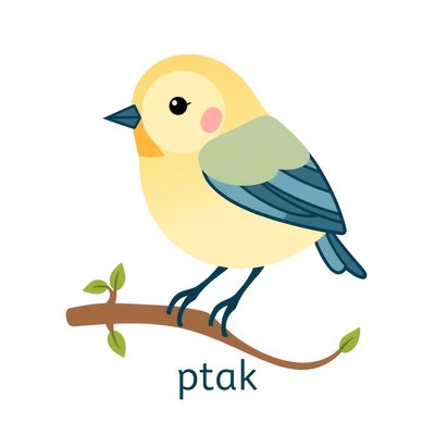 Karta: ptak (flashcard)