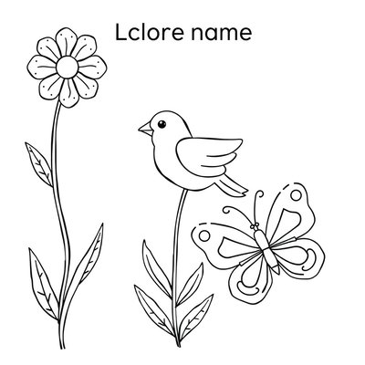 Strona do kolorowania: wiosenny zestaw