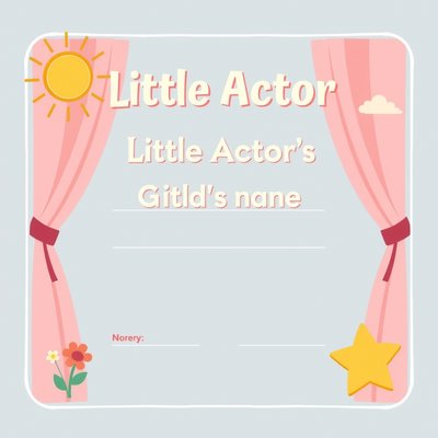 Dyplom uczestnictwa — Mały Aktor