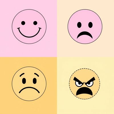 Duże karty emoji (4 emocje)