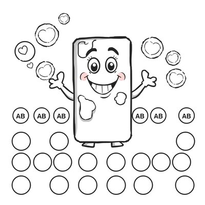 Kolorowanka: Czekoladowe postacie i tokeny