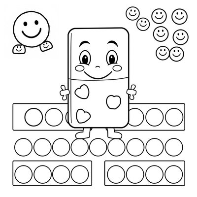 Kolorowanka: Czekoladowe postacie i tokeny