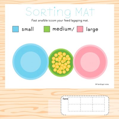 Mata do sortowania — miseczki mała/średnia/duża