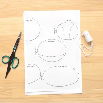 Szablony do wycinania: bułeczki i bochenek