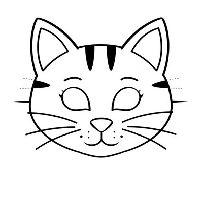 Szablon: Maska kota — szablon do wydruku