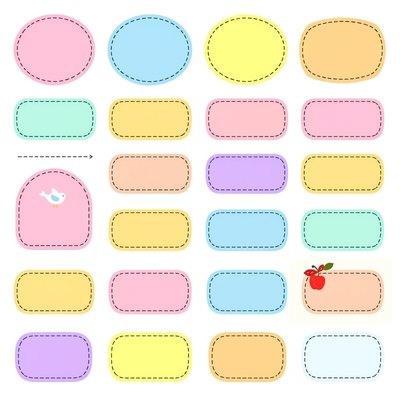 Kolorowe zakładki do wycięcia (szablon)