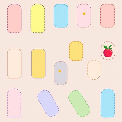 Kolorowe zakładki do wycięcia (szablon)