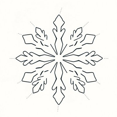 Szablon płatka śniegu do wycinania