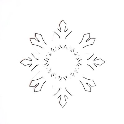 Szablon płatka śniegu do wycinania