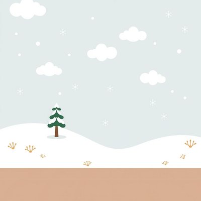 Tło sceny teatralnej – zimowy krajobraz