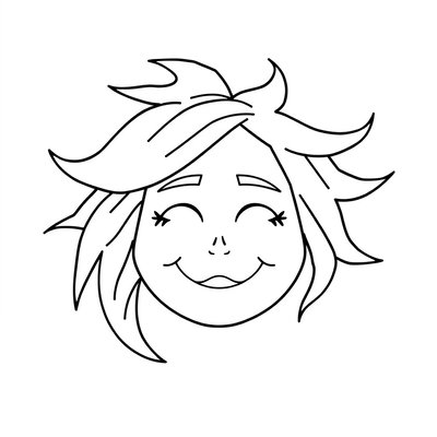 Maska Wiatru — kontur do wydruku