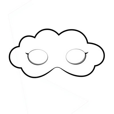 Maska Chmury — kontur do wydruku